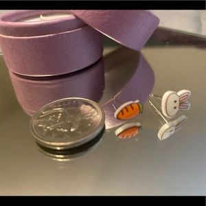 FREE ❗Cute dainty Rabbit & Carrot earrings